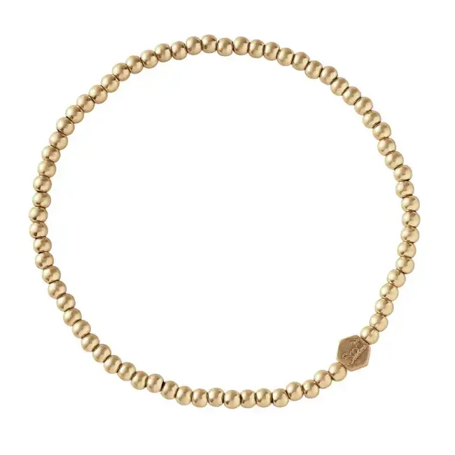 Scout Mini Metal Stacking Bracelet - Ball Beads Gold