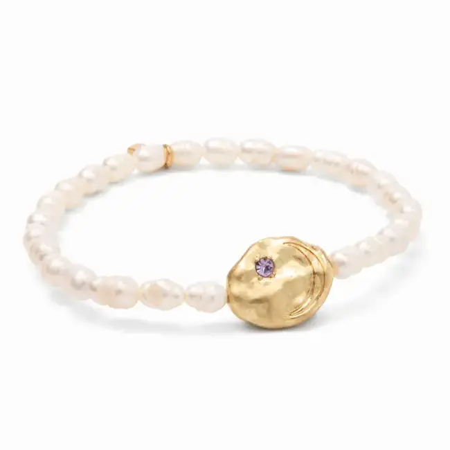 Scout Pearl Affirmation Bracelet - Protection/Gold