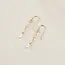 Tasi & Stowaway Pearl Paperclip Chain Earrings - Gold