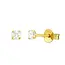 Tasi & Stowaway Round Crystal Studs - Gold 4mm
