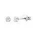 Tasi & Stowaway Round Crystal Studs - Bright Silver 3mm