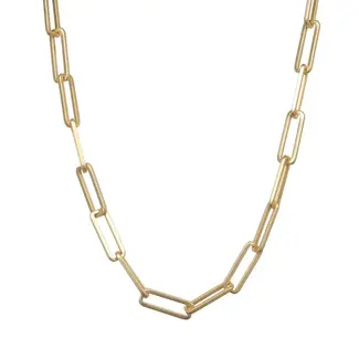 Tasi & Stowaway Large Box Paperclip Chain - Gold