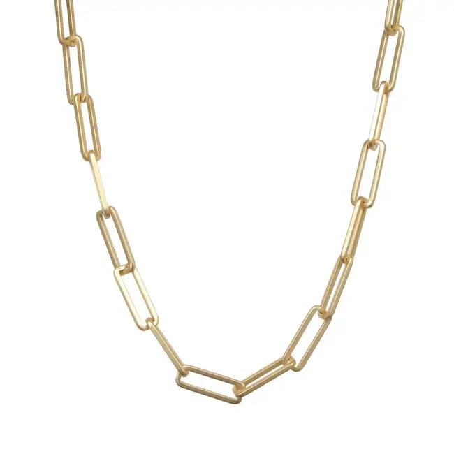 Tasi & Stowaway Large Box Paperclip Chain - Gold