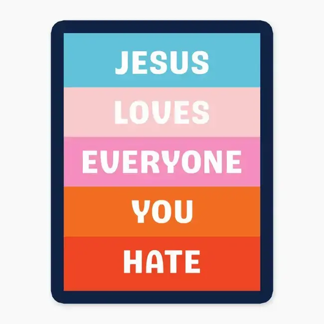 Nice Enough Stickers Jesus Loves Sticker