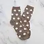 Tiepology Polka Dots Puff Socks - Mocha