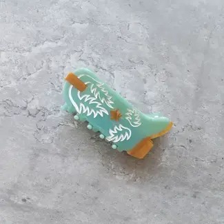 Tiepology Western Hair Claw Clip Turquoise Boot