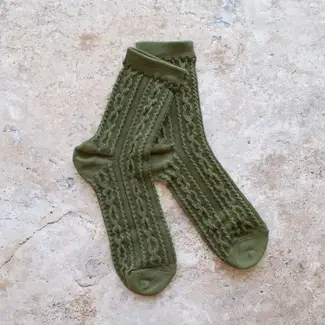 Tiepology Socks Olive Noble Twist
