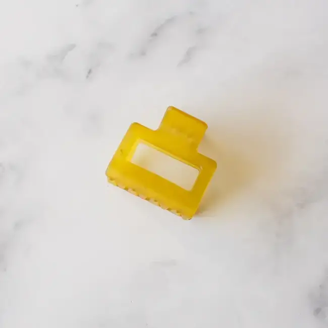 Tiepology Kylie Hair Clip - Ice Matte Mustard