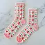 Tiepology Retro Strawberry Socks - Pink