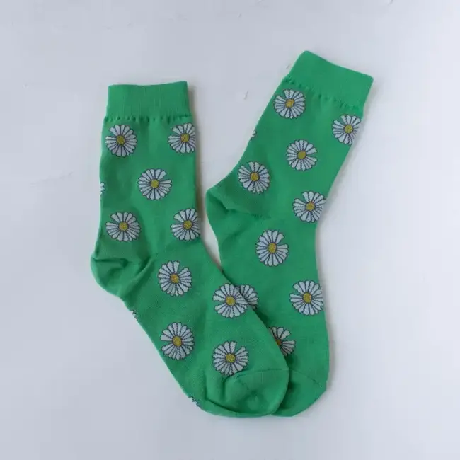 Tiepology Vivid Daisy Socks - Green