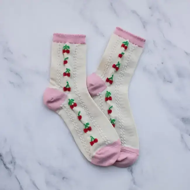 Tiepology Cherry Dream Casual - Cream/Pink