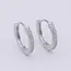 Micro Pave Silver Hoops