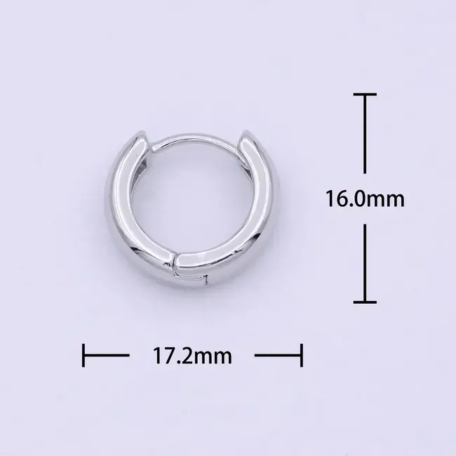 18mm Huggie Earring - Silver