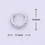 18mm Huggie Earring - Silver