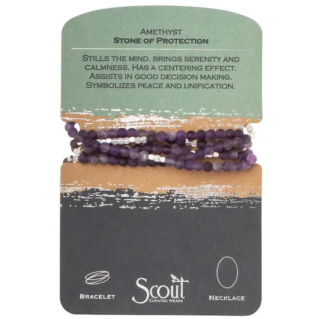 Scout Stone Wrap: Amethyst- Stone of Protection
