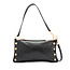 Hammitt Kyle-Black-Brushed Gold-Red Zip