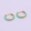 Enamel Hoop Earring 15mm - Turquoise