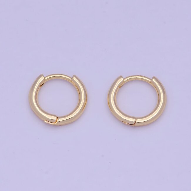Gold Huggie Earring - 12mm