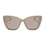 Diff Eyewear Becky ii -Brushed gold almond temple tips+ silver flash