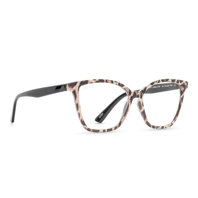 Diff Eyewear Leah Leopard Tortoise Bluelight reader 2.0