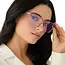 Diff Eyewear Alex light pink crystal + blue light reader 3.0