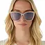 Diff Eyewear Becky ii -Brushed gold almond temple tips+ silver flash