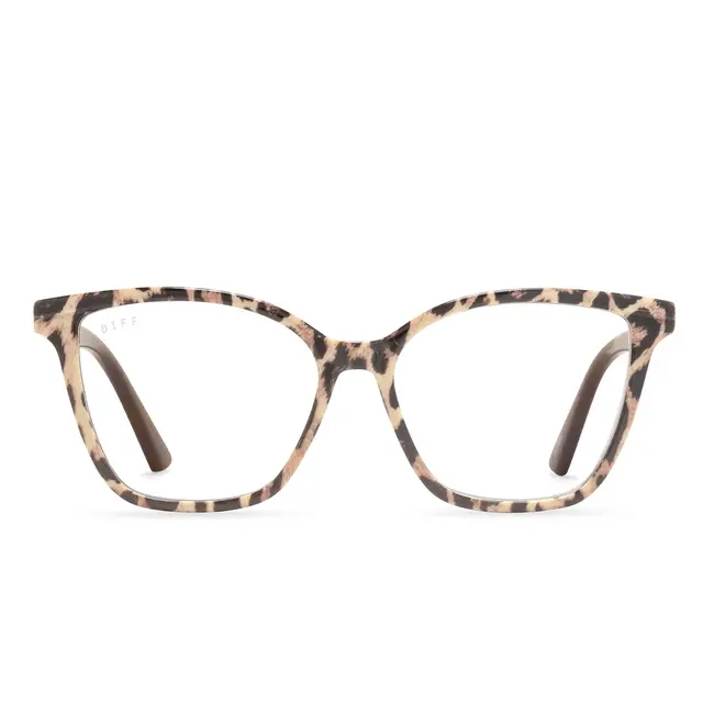 Diff Eyewear Leah Leopard Tortoise Bluelight reader 2.5