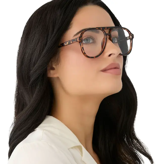 Diff Eyewear Tatum espresso tortoise + blue light reader 3.0