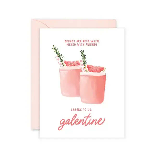 Isabella MG & Co. Pink Cocktails Galentine's Card