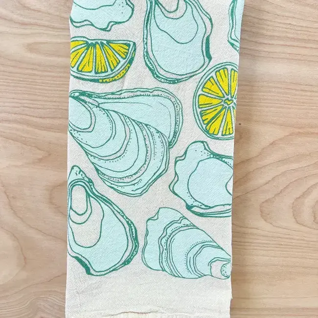 Noon Designs Oysters Tea Towel