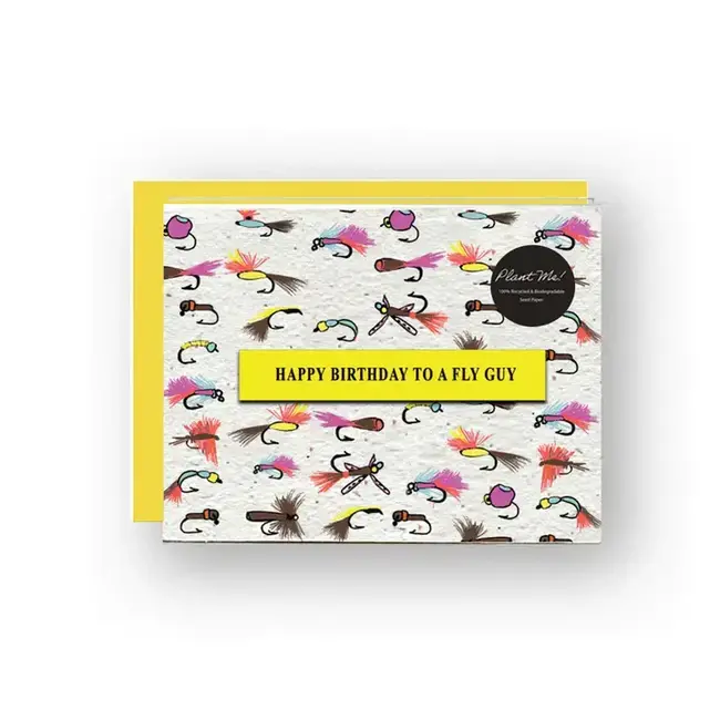 Artsy Em Fly Fishing Birthday Card