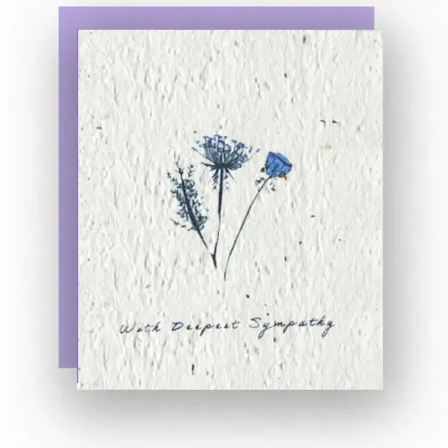 Artsy Em With Deepest Sympathy Wildflower Seed Card