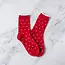 Tiepology Always Lovely Socks -Red/ White Heart