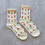 Tiepology Tulip Flower Sock-Ivory