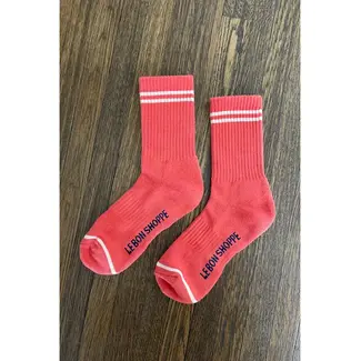 Le Bon Shoppe Boyfriend Sock-Coral