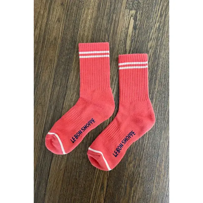 Le Bon Shoppe Boyfriend Sock-Coral