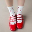 Tiepology Strawberry Diamond Shape Sock- Cream Strawberry