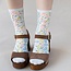 Tiepology Women's Romantic Floral Sock=Oatmeal
