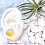 Minor Metal Jewelry Glass Half Full Earrings - 12mm