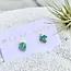 Minor Metal Jewelry Turquoise Diamond Gold-Dipped Studs
