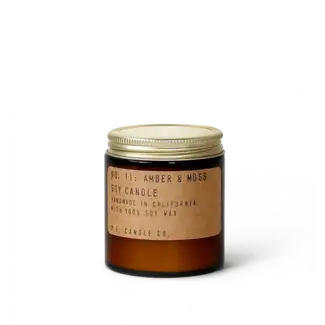 P.F. Candle Co. Amber & Moss 3.5 oz Mini Candle