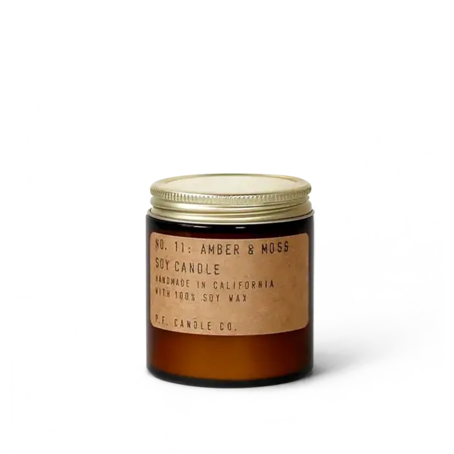 P.F. Candle Co. Amber & Moss 3.5 oz Mini Candle