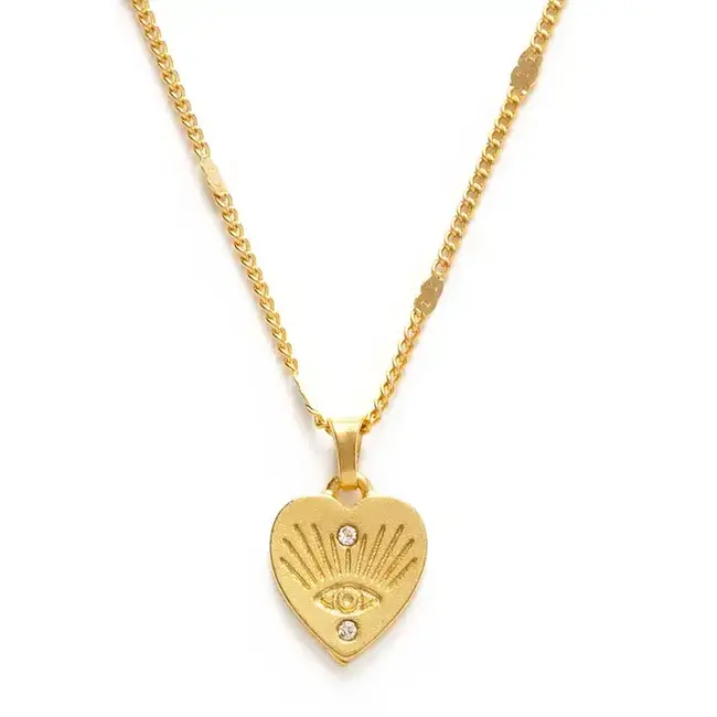 Amano Studio Heart with Eye Necklace
