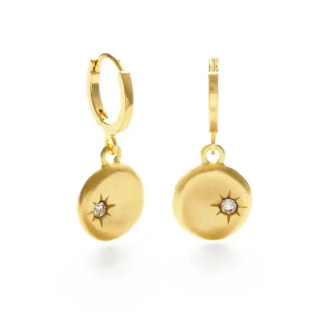 Amano Studio North Star Coin Huggies- Crystal