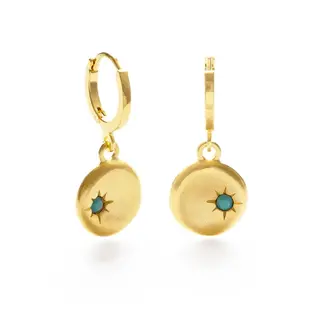 Amano Studio North Star Coin Huggies- Turquoise