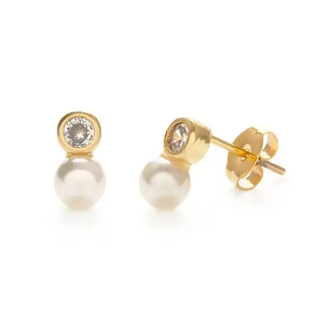 Amano Studio Pearl & Crystal Stud Earrings