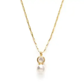 Amano Studio Pearl & Crystal Necklace