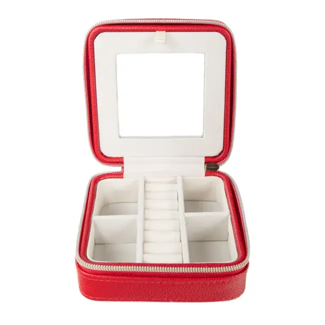Brouk and Co. Leah Travel Jewelry Case- Red