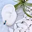Minor Metal Jewelry Blue Opal Inlay Huggies