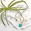 Minor Metal Jewelry Gold Dipped Turquoise Drop Necklace